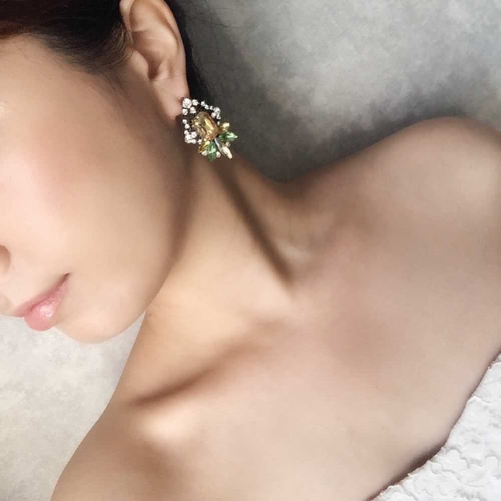 【ピアス・イヤリング】Danse ビジューピアス/ブライダルアクセサリー 【結婚式 ピアス イヤリング】