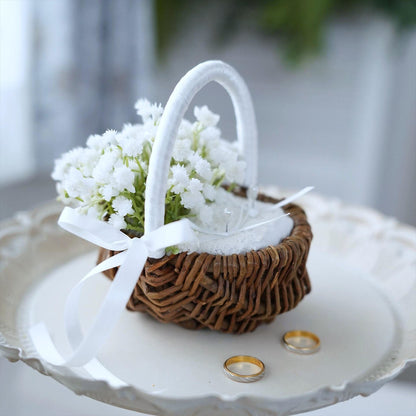 カスミソウのリングピロー 【結婚式 リングピロー】