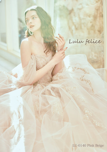 アンジェル LU-0140-PinkBeige【カラードレス】