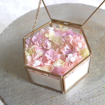 あじさいのボックスリングピロー