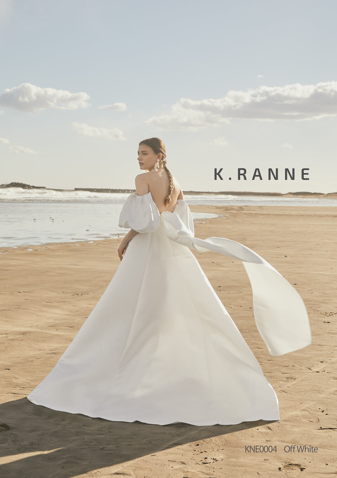 ラスティックホワイト KNE0004-OffWhite【ウェディングドレスレンタル】