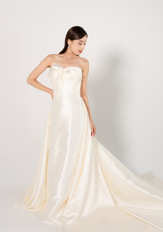 Lua ルア【ウェディングドレス レンタル】韓国ドレス/LEMERE Aライン スレンダー【結婚式】