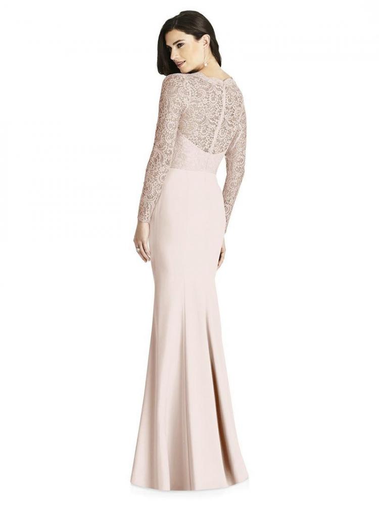 3014 長袖レース マーメイド ロングドレス 8色 【結婚式 ブライズメイド アッシャー オーダーメイド】