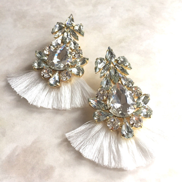 【ピアス・イヤリング】Grosse frangeフリンジピアス 【結婚式 ピアス イヤリング】