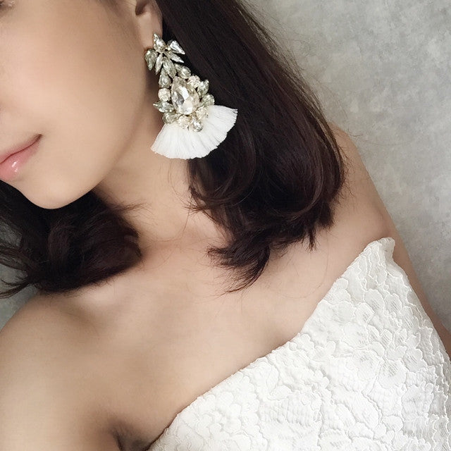 【ピアス・イヤリング】Grosse frangeフリンジピアス 【結婚式 ピアス イヤリング】