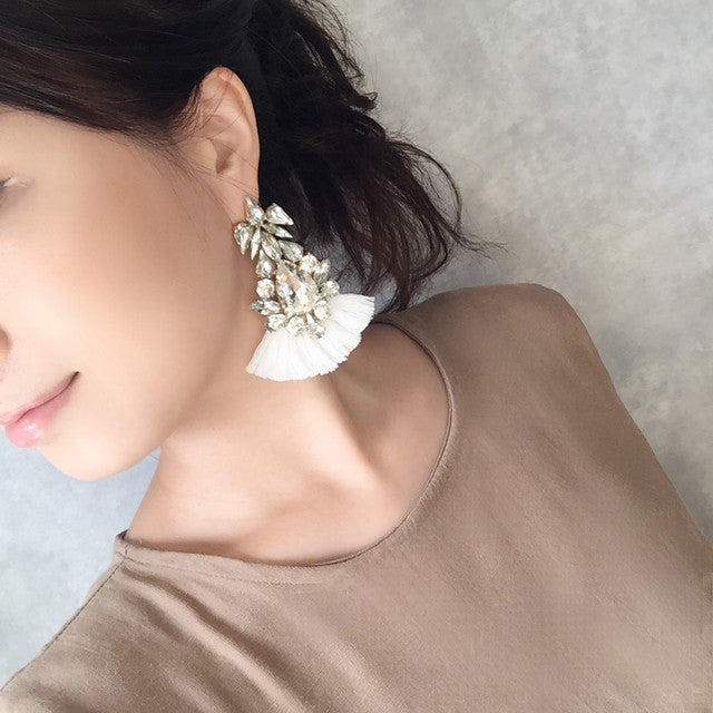 【ピアス・イヤリング】Grosse frangeフリンジピアス 【結婚式 ピアス イヤリング】