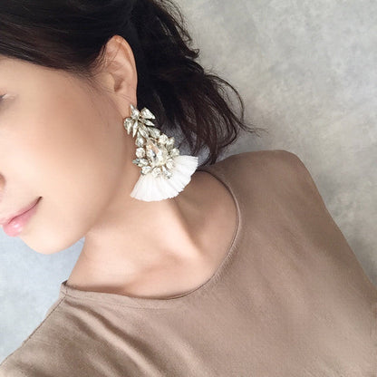 【ピアス・イヤリング】Grosse frangeフリンジピアス 【結婚式 ピアス イヤリング】