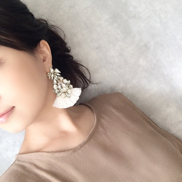 【ピアス・イヤリング】Grosse frangeフリンジピアス 【結婚式 ピアス イヤリング】