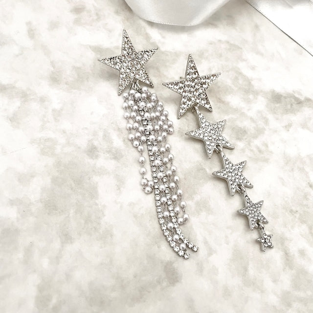 meteore アシンメトリースターピアス 【結婚式 ピアス イヤリング】