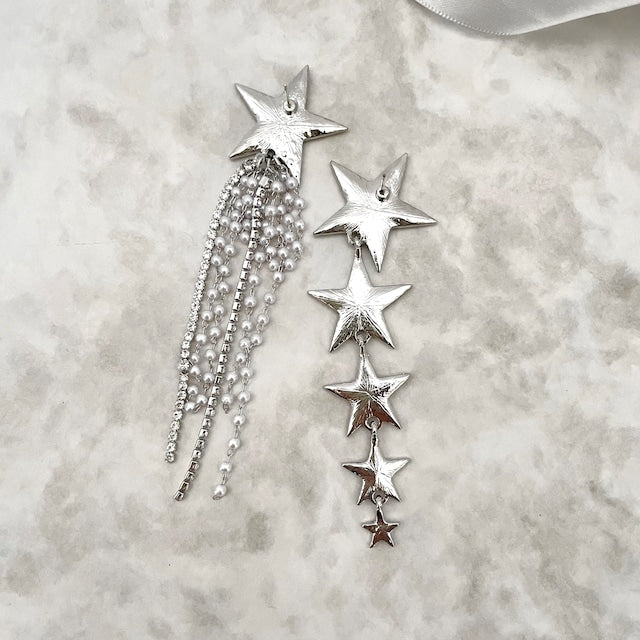 meteore アシンメトリースターピアス 【結婚式 ピアス イヤリング】