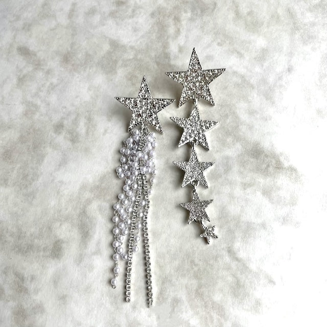 meteore アシンメトリースターピアス 【結婚式 ピアス イヤリング】