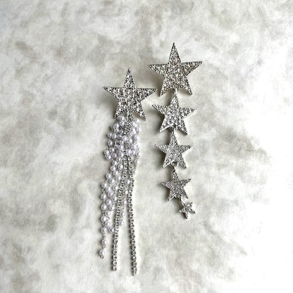 meteore アシンメトリースターピアス 【結婚式 ピアス イヤリング】