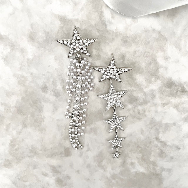meteore アシンメトリースターピアス 【結婚式 ピアス イヤリング】