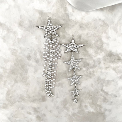 meteore アシンメトリースターピアス 【結婚式 ピアス イヤリング】