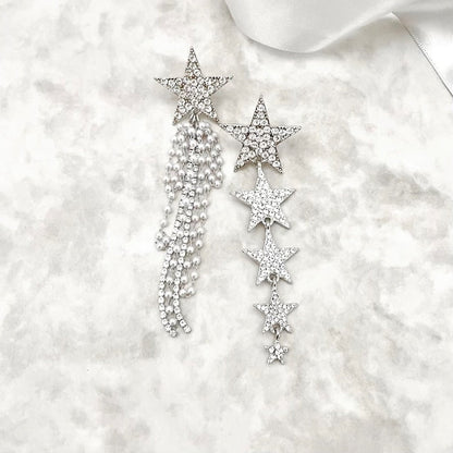 meteore アシンメトリースターピアス 【結婚式 ピアス イヤリング】