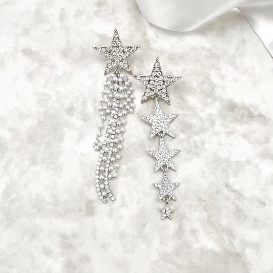 meteore アシンメトリースターピアス 【結婚式 ピアス イヤリング】