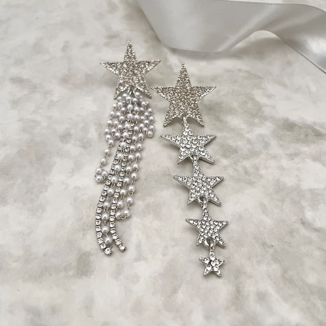 meteore アシンメトリースターピアス 【結婚式 ピアス イヤリング】