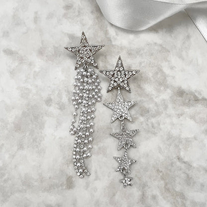 meteore アシンメトリースターピアス 【結婚式 ピアス イヤリング】