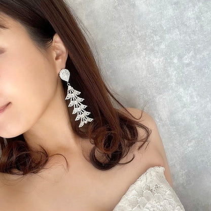 【ピアス・イヤリング】valser ロングブライダルピアス 【結婚式 ピアス イヤリング】