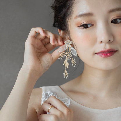 【ピアス】ブライダルピアス アンティークピアス フラワー ゴールド m15 【結婚式 ピアス イヤリング】