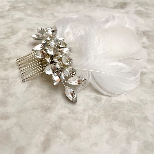 オリジナル商品 / gaie フェザーボンネヘッドドレス 【結婚式 ヘアアクセサリー】