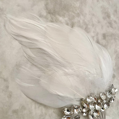 オリジナル商品 / gaie フェザーボンネヘッドドレス 【結婚式 ヘアアクセサリー】