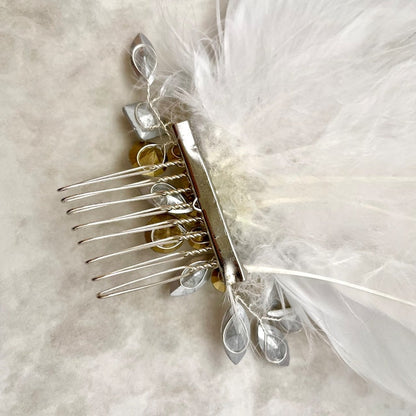 オリジナル商品 / gaie フェザーボンネヘッドドレス 【結婚式 ヘアアクセサリー】