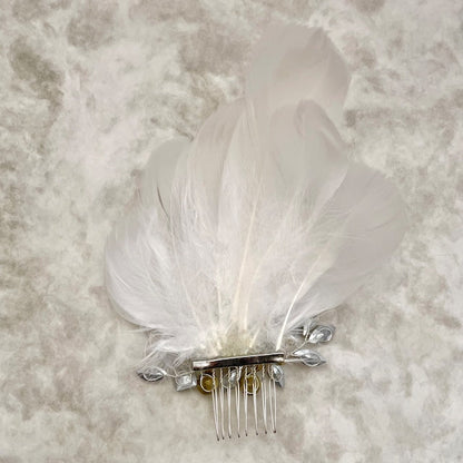 オリジナル商品 / gaie フェザーボンネヘッドドレス 【結婚式 ヘアアクセサリー】