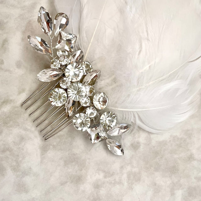 オリジナル商品 / gaie フェザーボンネヘッドドレス 【結婚式 ヘアアクセサリー】