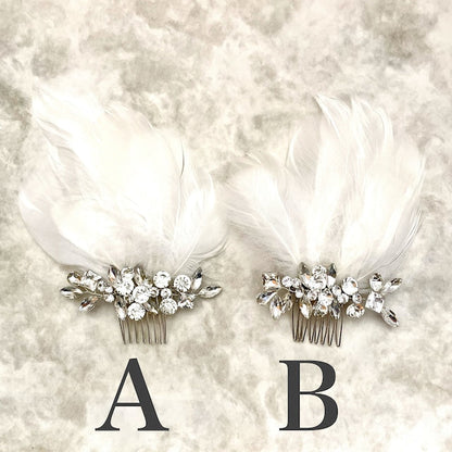 オリジナル商品 / gaie フェザーボンネヘッドドレス 【結婚式 ヘアアクセサリー】