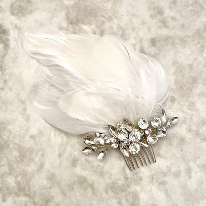 オリジナル商品 / gaie フェザーボンネヘッドドレス 【結婚式 ヘアアクセサリー】