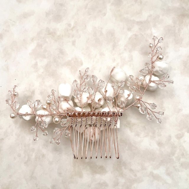 【ヘッドドレス】Jardin 小枝アクセサリーブライダルコーム 【結婚式 ヘアアクセサリー】