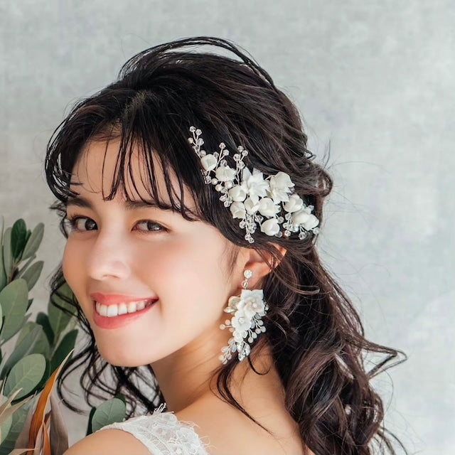 【ヘッドドレス】Jardin 小枝アクセサリーブライダルコーム 【結婚式 ヘアアクセサリー】