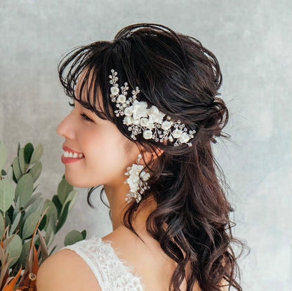 【ヘッドドレス】Jardin 小枝アクセサリーブライダルコーム 【結婚式 ヘアアクセサリー】