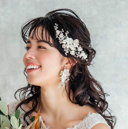 【ヘッドドレス】Jardin 小枝アクセサリーブライダルコーム 【結婚式 ヘアアクセサリー】