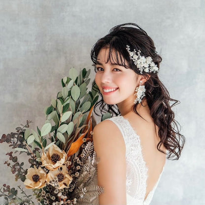 【ヘッドドレス】Jardin 小枝アクセサリーブライダルコーム 【結婚式 ヘアアクセサリー】