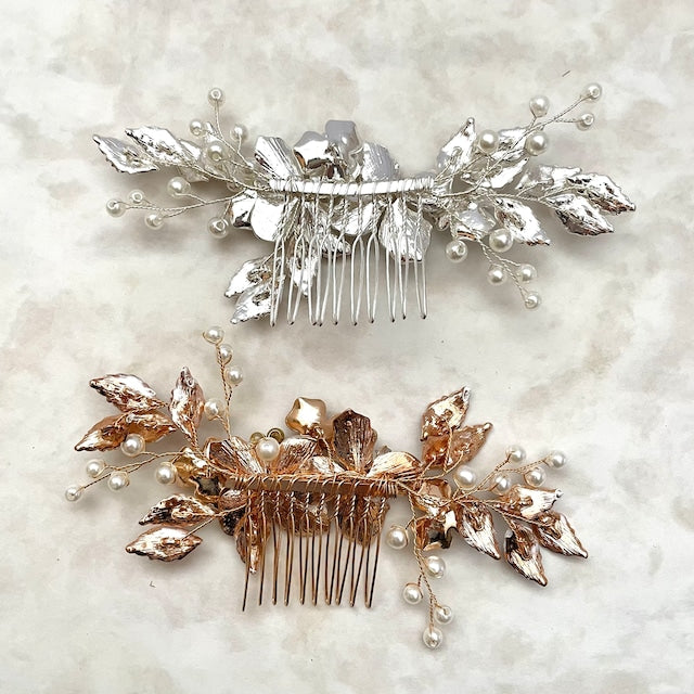 【ヘッドドレス】Natural Wedding ブライダルヘッドコーム 【結婚式 ヘアアクセサリー】