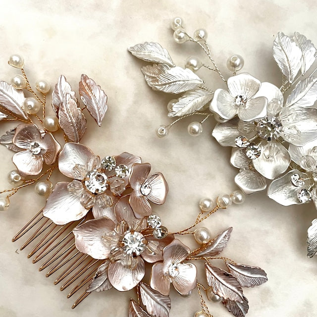 【ヘッドドレス】Natural Wedding ブライダルヘッドコーム 【結婚式 ヘアアクセサリー】