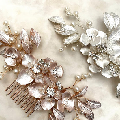 【ヘッドドレス】Natural Wedding ブライダルヘッドコーム 【結婚式 ヘアアクセサリー】