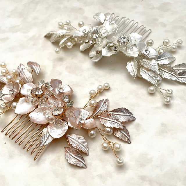 【ヘッドドレス】Natural Wedding ブライダルヘッドコーム 【結婚式 ヘアアクセサリー】