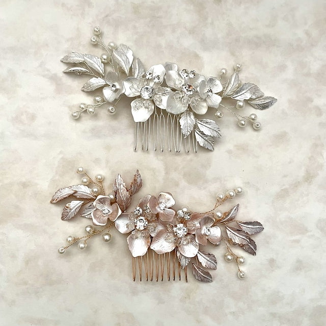 【ヘッドドレス】Natural Wedding ブライダルヘッドコーム 【結婚式 ヘアアクセサリー】