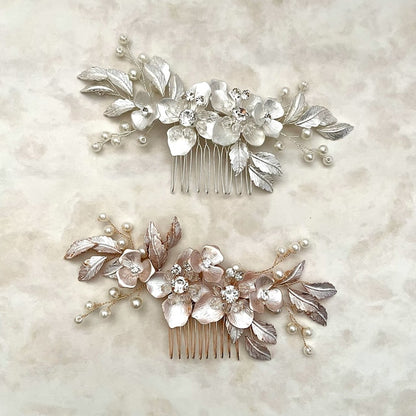 【ヘッドドレス】Natural Wedding ブライダルヘッドコーム 【結婚式 ヘアアクセサリー】