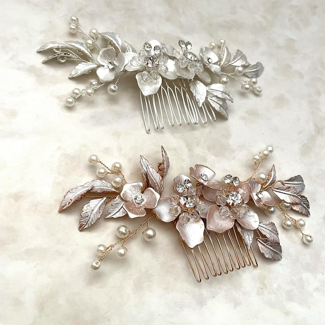 【ヘッドドレス】Natural Wedding ブライダルヘッドコーム 【結婚式 ヘアアクセサリー】