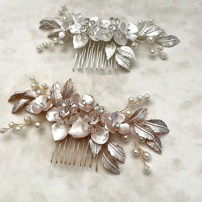 【ヘッドドレス】Natural Wedding ブライダルヘッドコーム 【結婚式 ヘアアクセサリー】