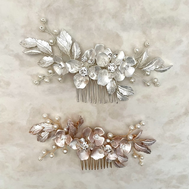 【ヘッドドレス】Natural Wedding ブライダルヘッドコーム 【結婚式 ヘアアクセサリー】