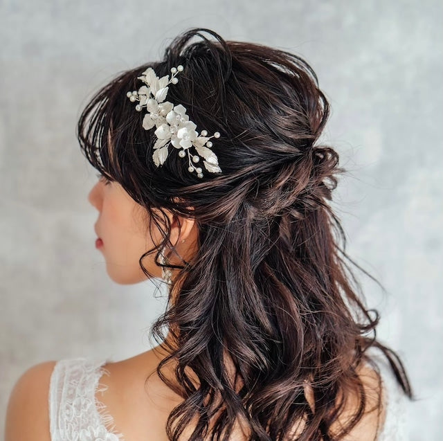 【ヘッドドレス】Natural Wedding ブライダルヘッドコーム 【結婚式 ヘアアクセサリー】