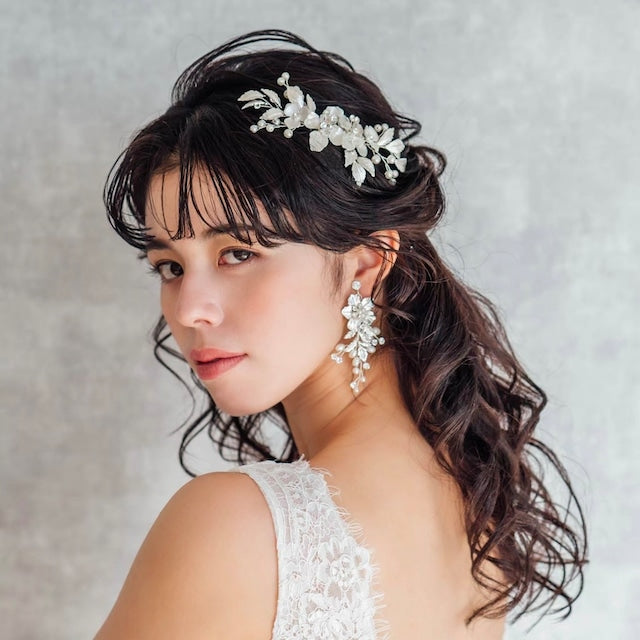 【ヘッドドレス】Natural Wedding ブライダルヘッドコーム 【結婚式 ヘアアクセサリー】