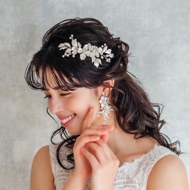 【ヘッドドレス】Natural Wedding ブライダルヘッドコーム 【結婚式 ヘアアクセサリー】