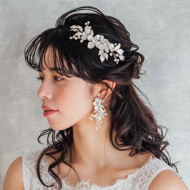 【ヘッドドレス】Natural Wedding ブライダルヘッドコーム 【結婚式　ヘアアクセサリー】