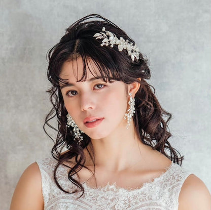 【ヘッドドレス】Natural Wedding ブライダルヘッドコーム 【結婚式 ヘアアクセサリー】